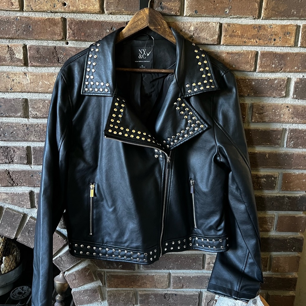 New York and Co Studded Biker Jacket